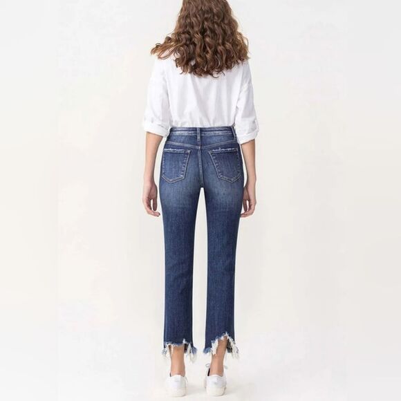 💲2️⃣0️⃣ Bundled ✔️Lovervet By VERVET Womens Dark RINSE Blue Jeans "JACKIE" Sz 8 - Picture 3 of 15